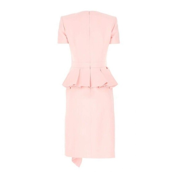 NWT. $3190 ALEXANDER MCQUEEN PEPLUM DRESS Pink IT38 / US2 - Picture 9 of 16